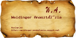 Weidinger Anasztázia névjegykártya